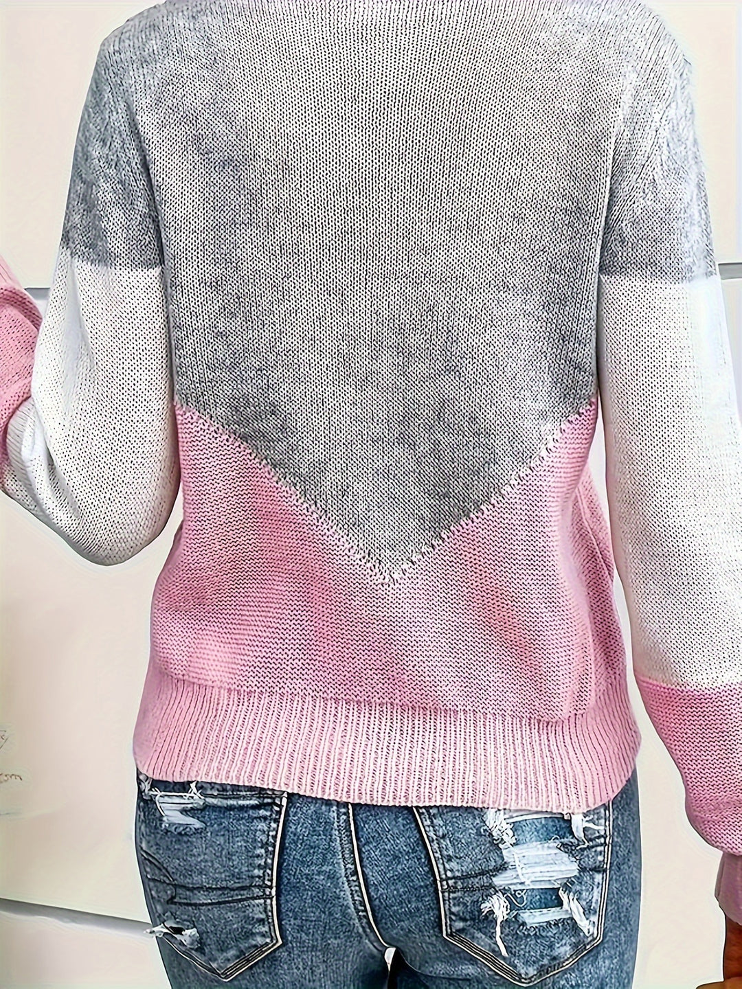 Renata | Colorblock V-Neck Sweater