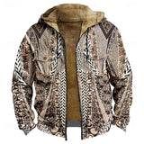 Elias | Patterned Zip Hooded Jacket