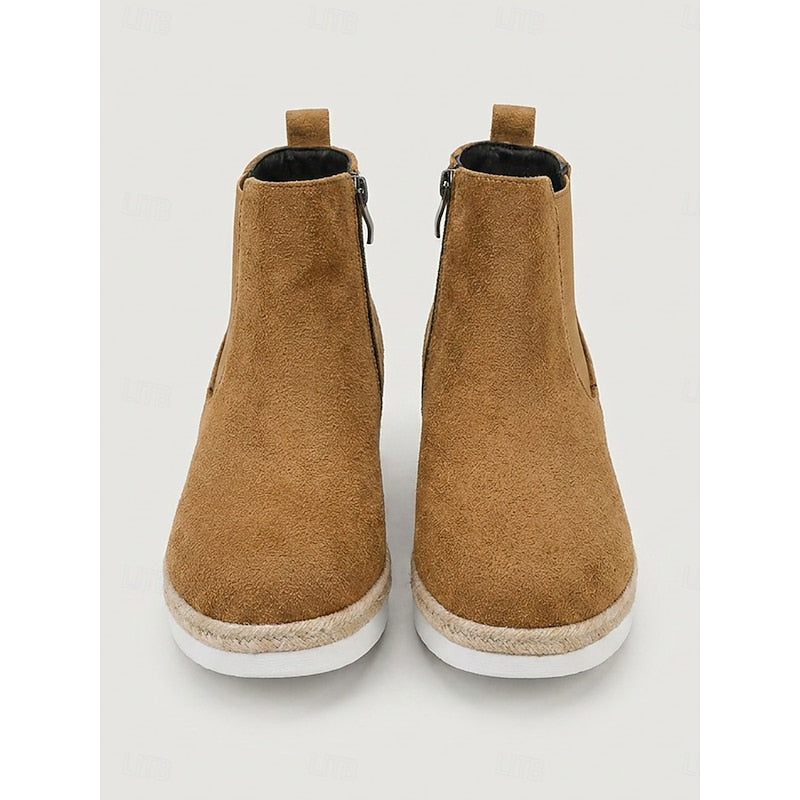 Vera | Cozy Wedge Ankle Boots