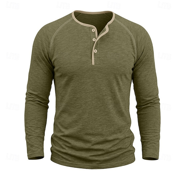 Owen | Classic Button Henley Shirt