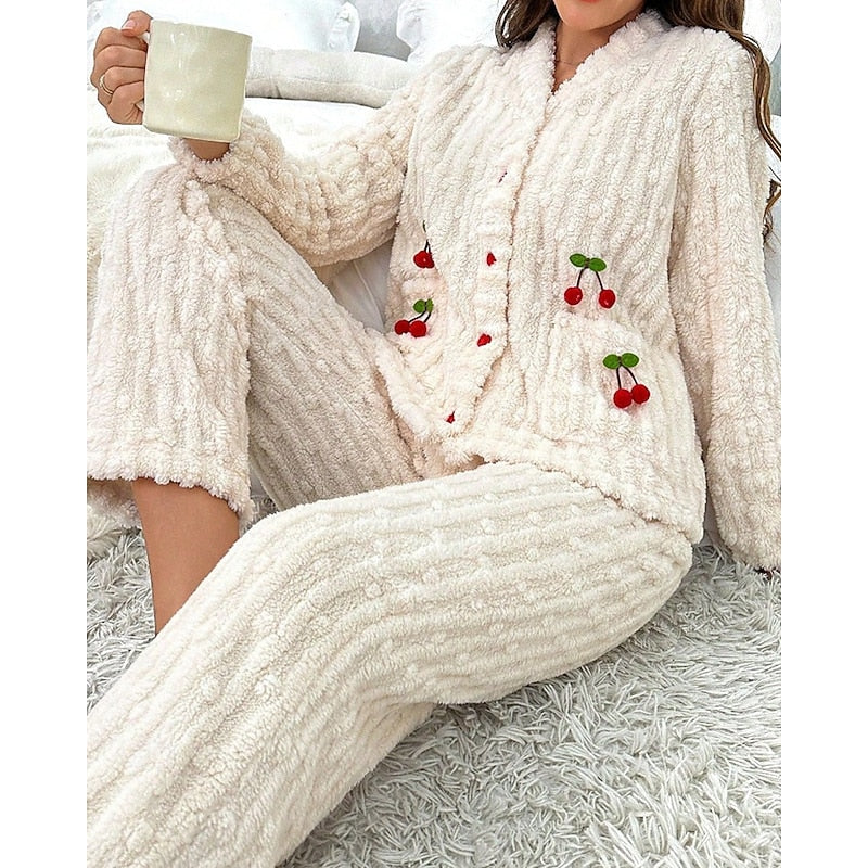Maribel | Cozy Cherry Two-Piece Set