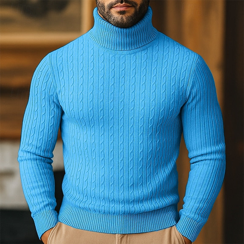 Rupert | Cable Knit Turtleneck Sweater