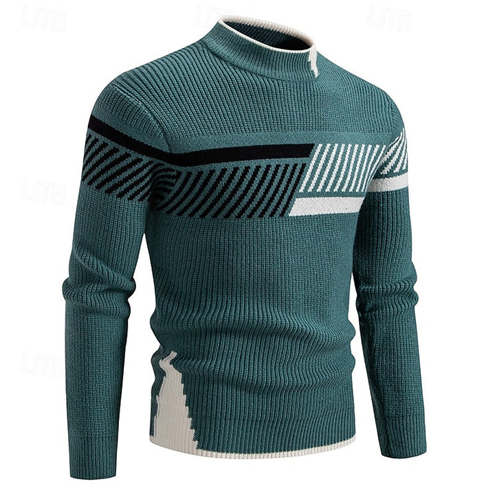 Cormac | Textured Colour-Block Sweater