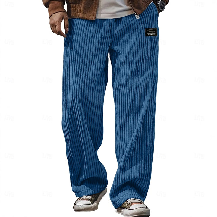 Bryson | Relaxed Ribbed Wide-Leg Pants