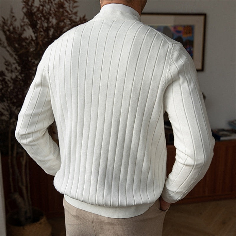 Vincent | Ribbed V-Neck Button Cardigan