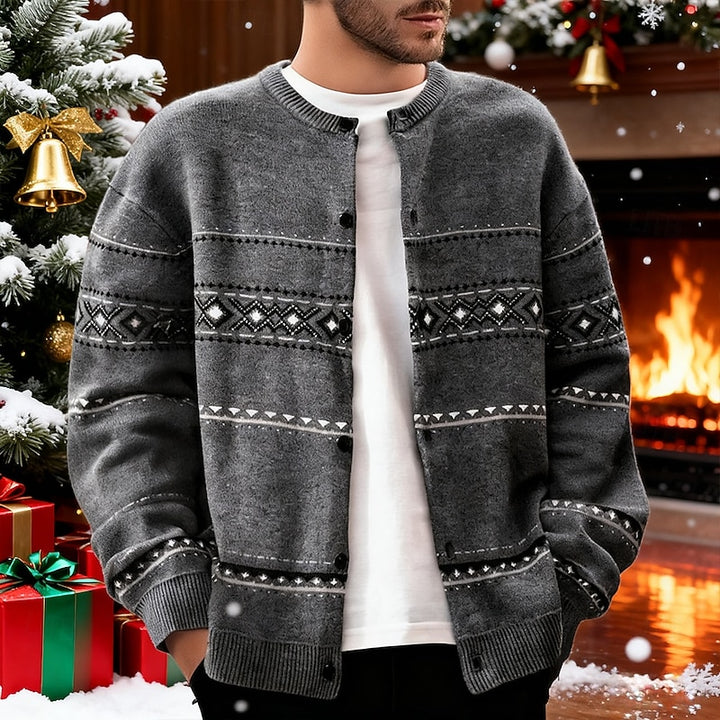 Bryce | Christmas Patterned Cardigan