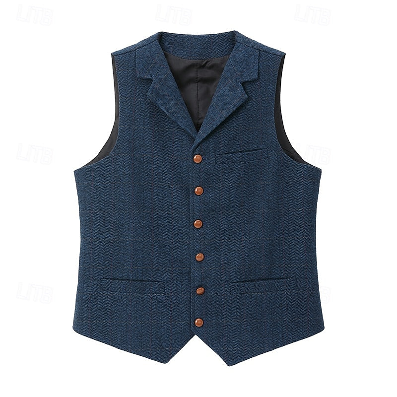 Theron | Herringbone Tailored Waistcoat