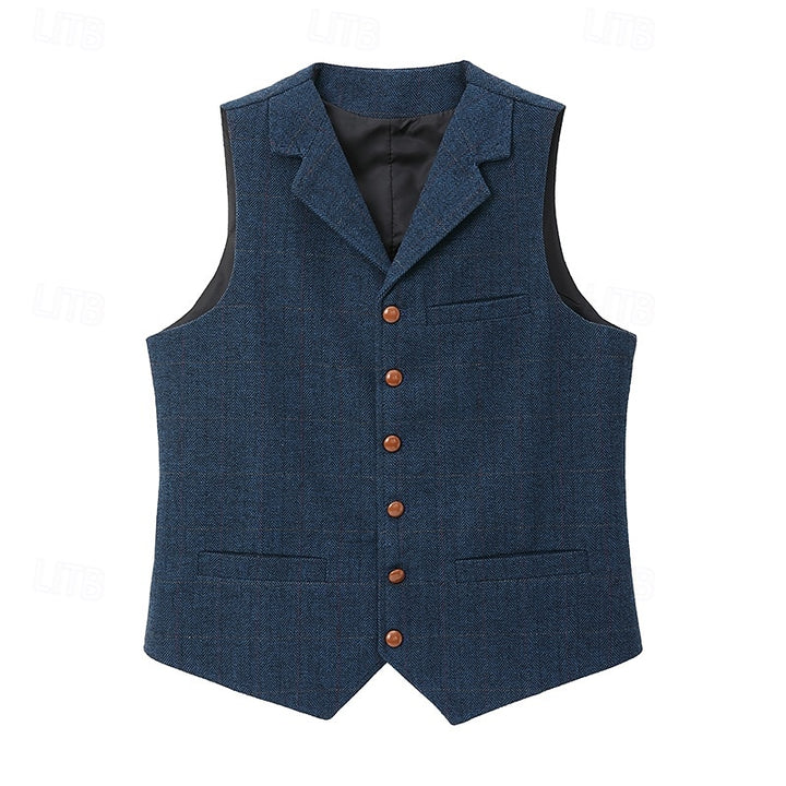 Theron | Herringbone Tailored Waistcoat