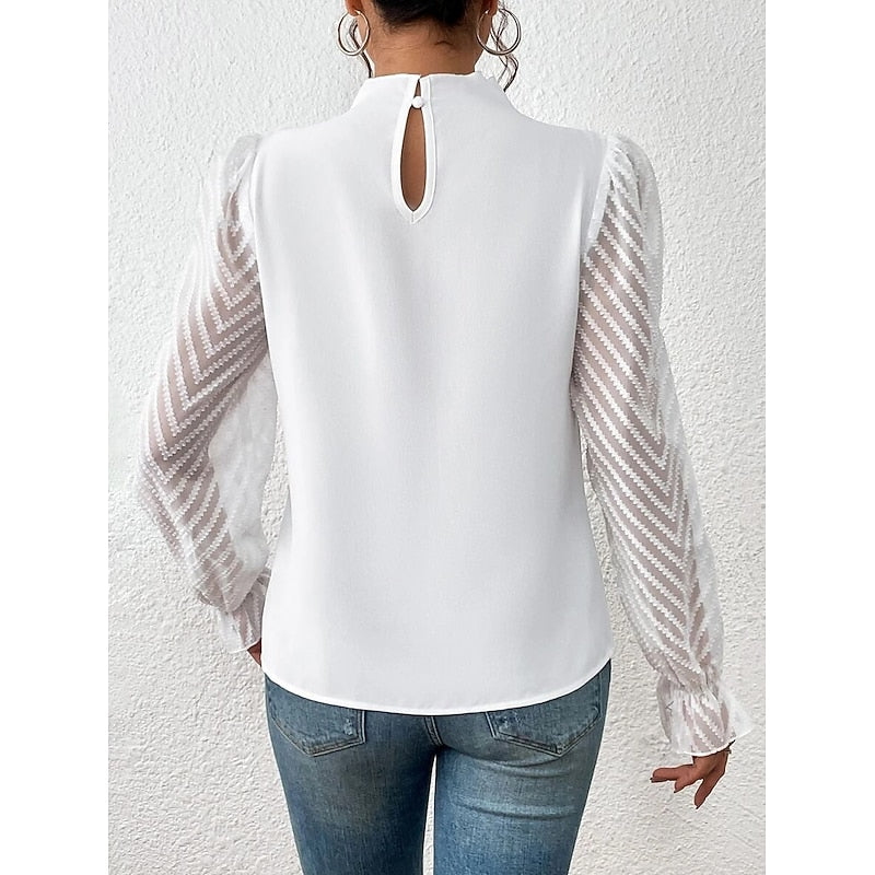 Elspeth | Elegant High-Neck Blouse