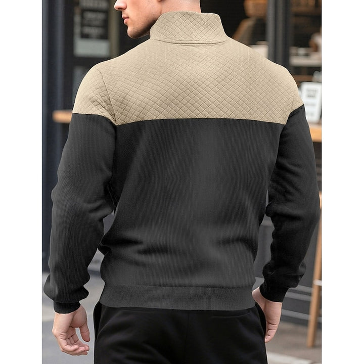 Braxton | Textured Quarter-Zip Sweatshirt