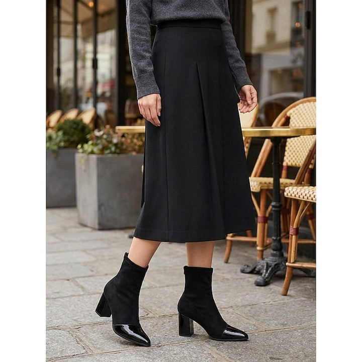 Beatrix | Cap-Toe Chunky Heel Ankle Boots