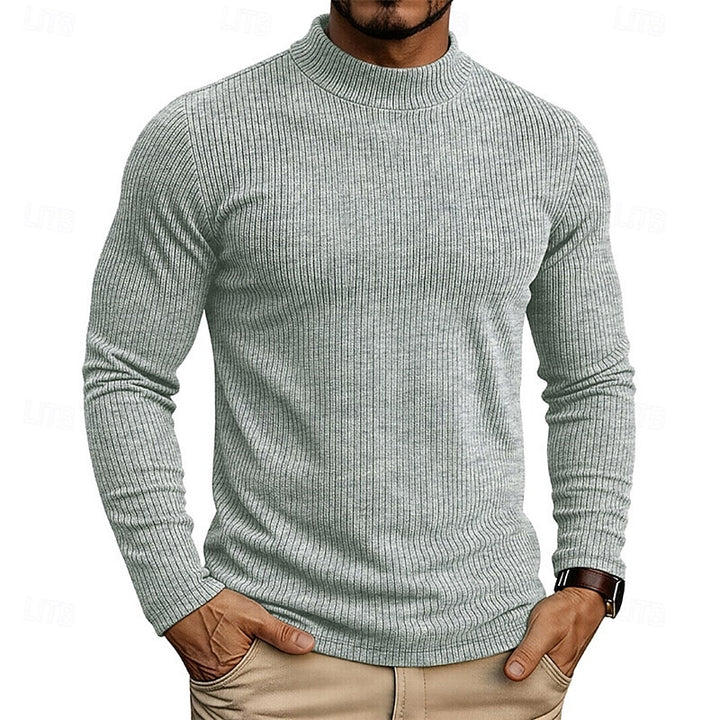 Callahan | Ribbed Mock-Neck Top