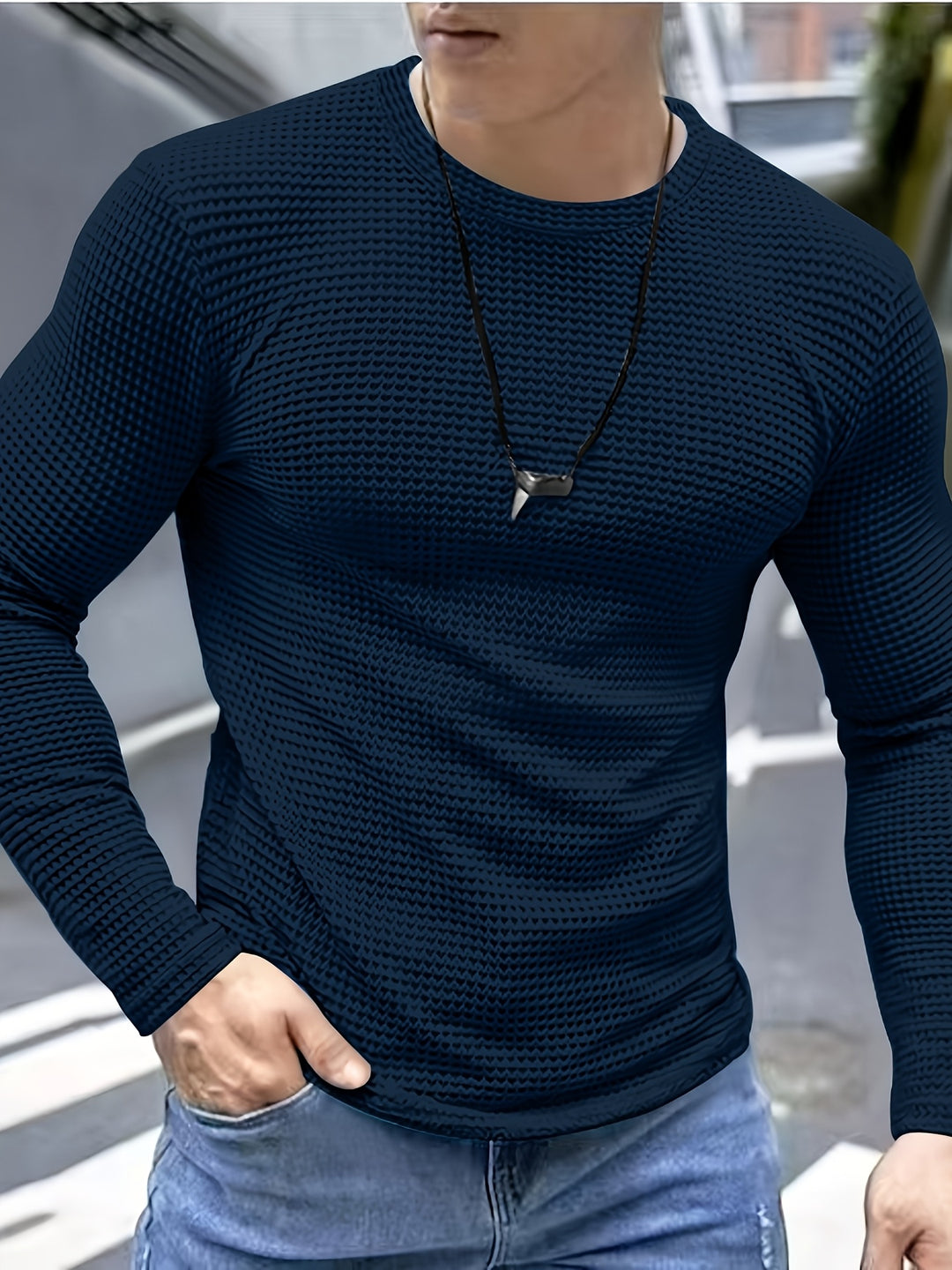 Bruno | Textured Long-Sleeve Top