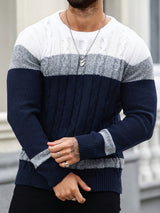 Ethan | Color Block Knit Sweater