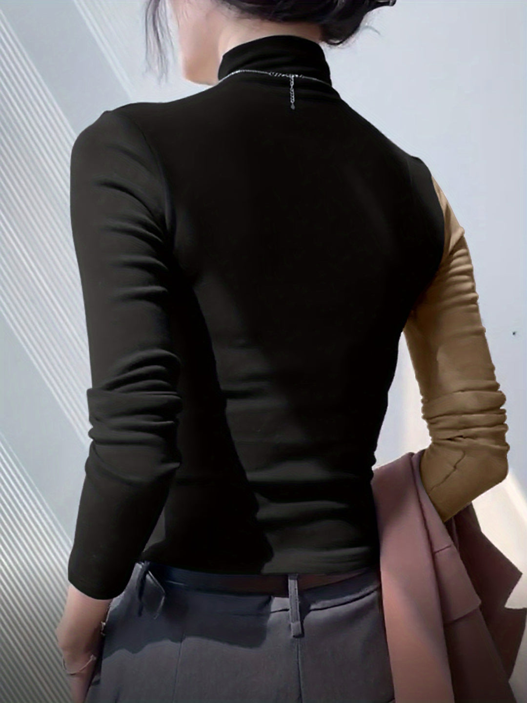 Eliana | Cutout Mock Neck Top