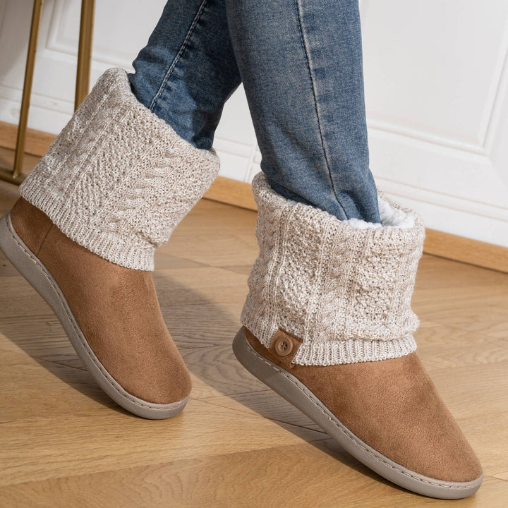 Maisie | Cozy Knit-Cuff Boots
