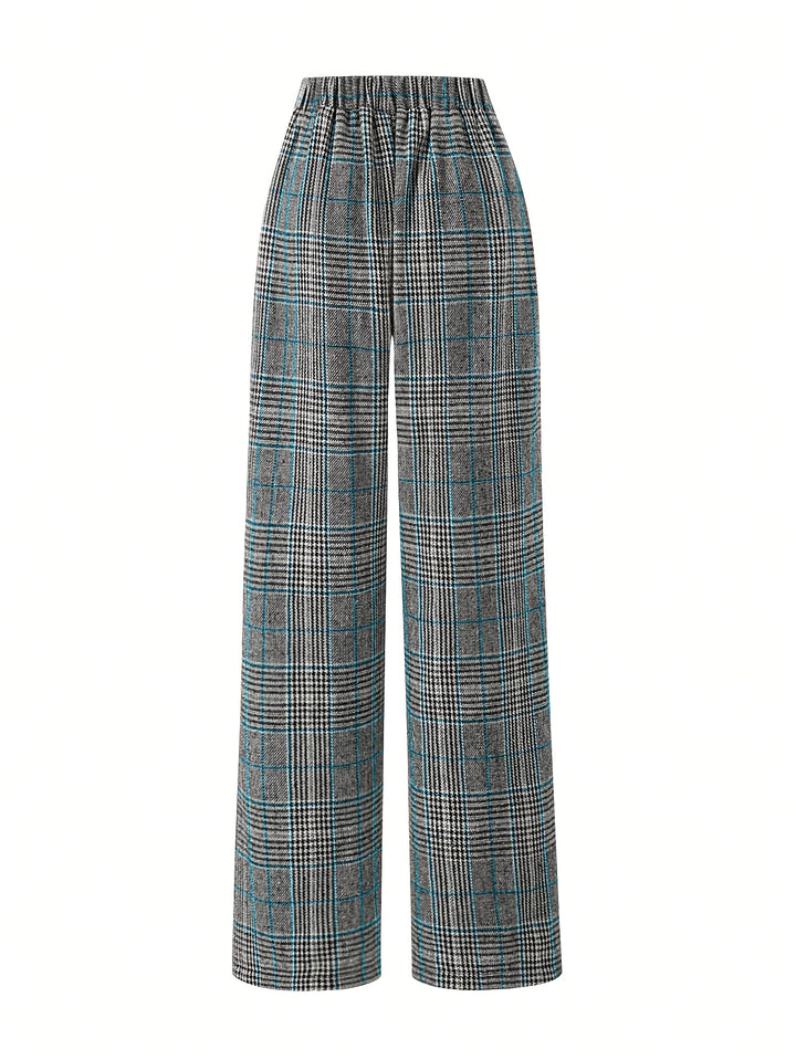 Matilda | Wide-Leg Plaid Trousers