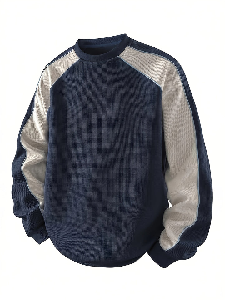 Sheldon | Color-Block Round Neck Sweatshirt