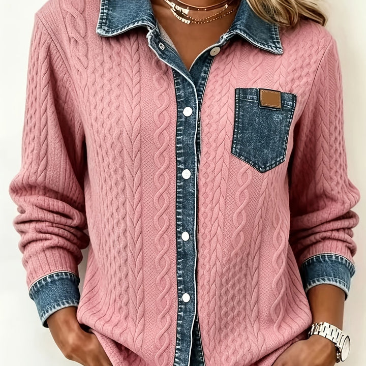 Greta | Textured Button-Up Shirt