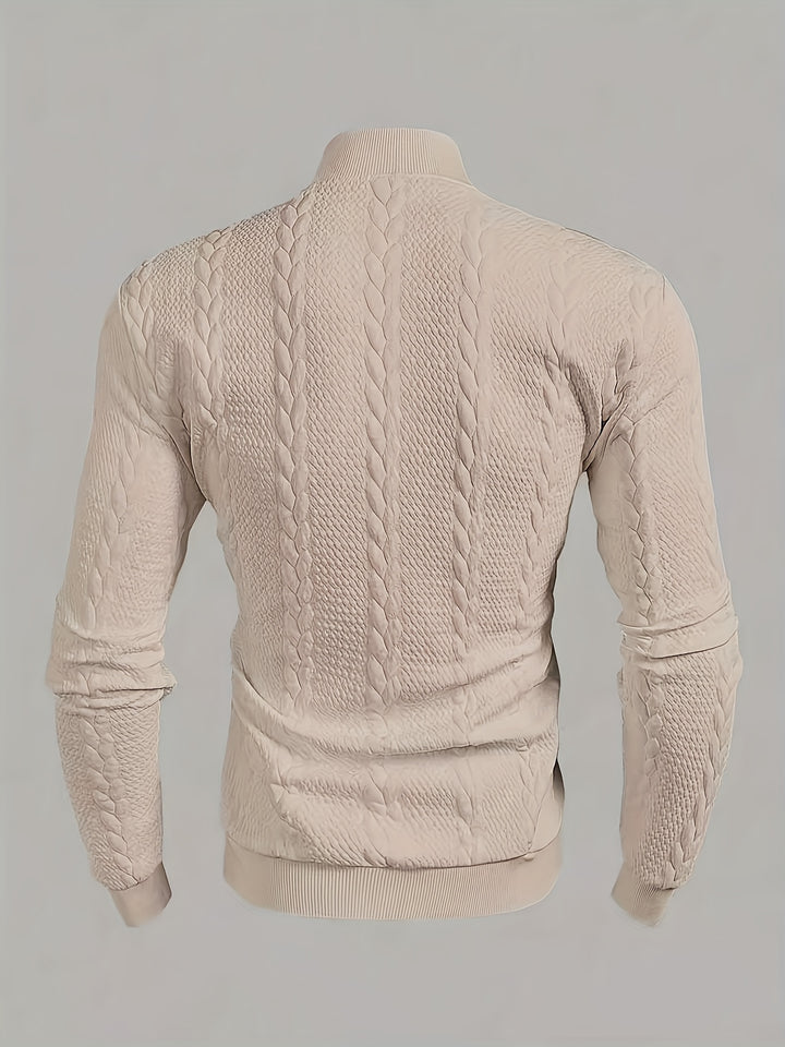 Merritt | Textured High-Neck Sweatshirt