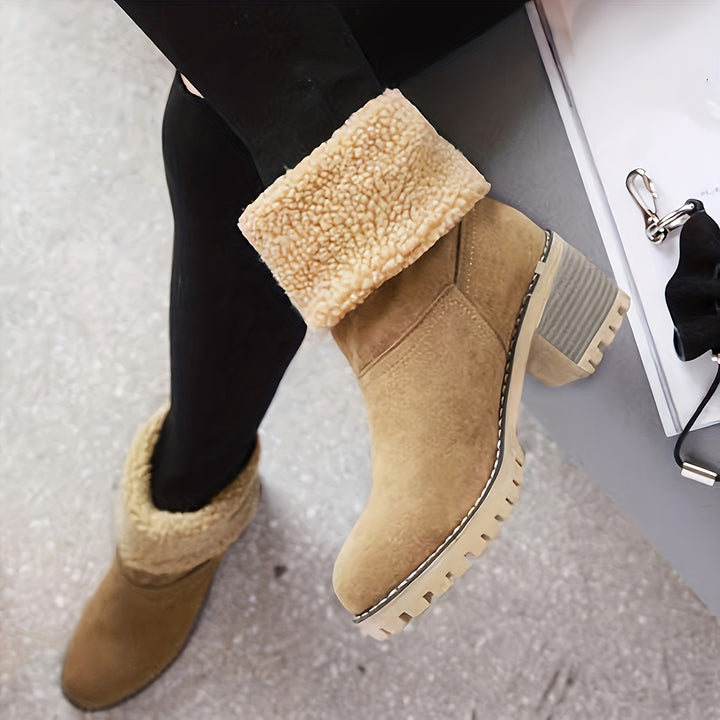 Eleanor | Cozy Cuffed Ankle Boots