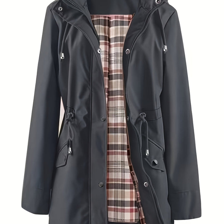 Joyce | Hooded Drawstring Rain Jacket