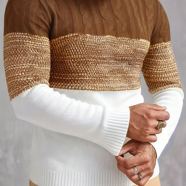 Graham | Color-Block Crew Neck Sweater