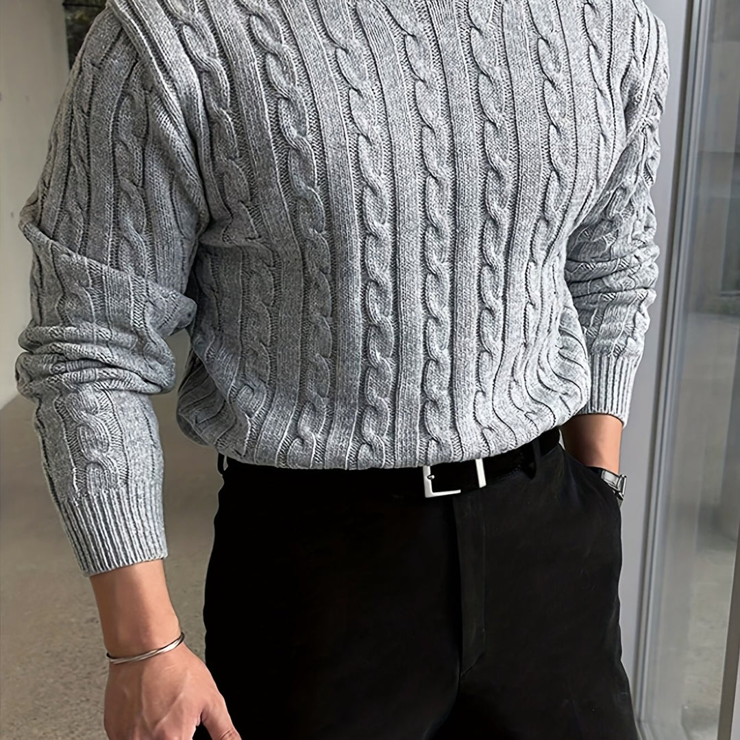 Jonas | Cable Knit Crew Neck Sweater