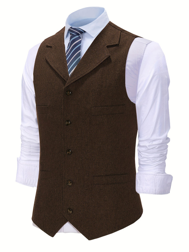 Byron | Refined Herringbone Waistcoat