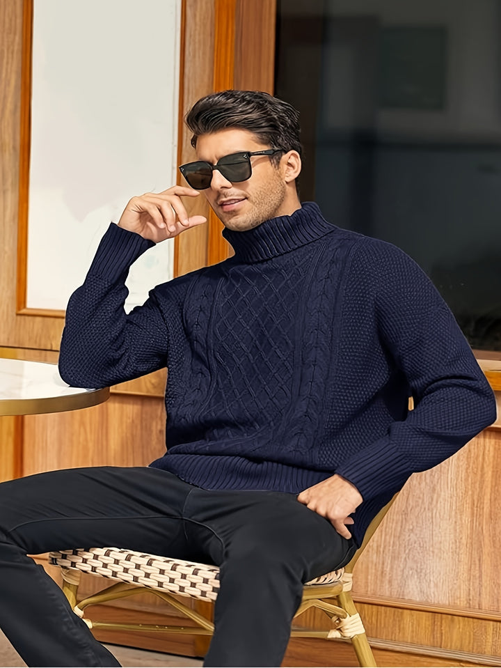 Ambrose | Classic Cable-Knit Turtleneck Sweater