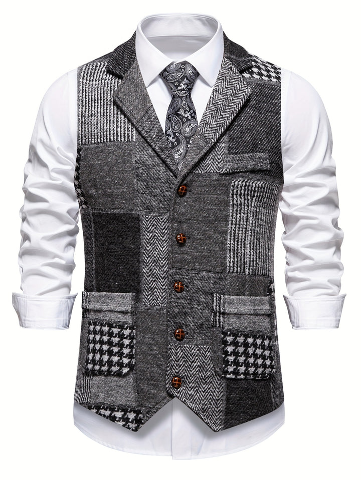 Tobias | Patchwork Tailored Waistcoat