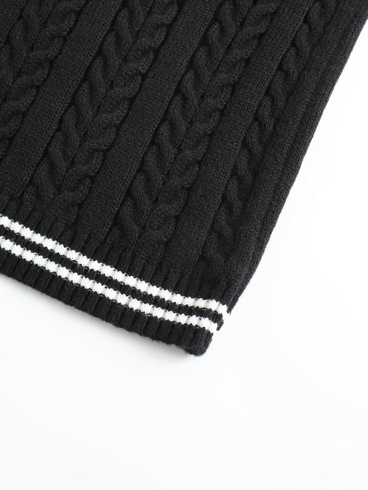 Gideon | Cable-Knit V-Neck Sweater Vest