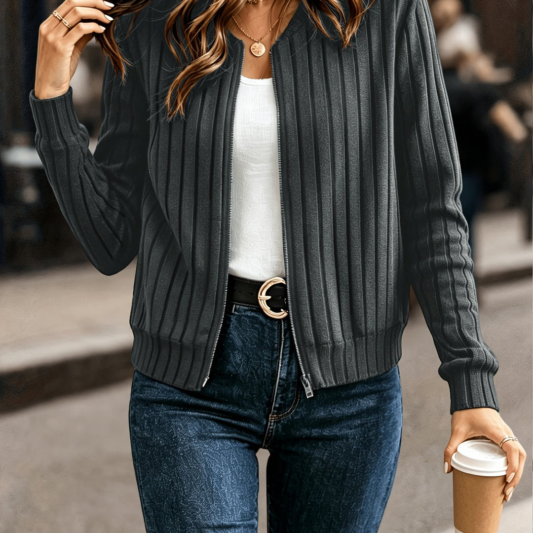 Blair | Ribbed Zip-Front Jacket