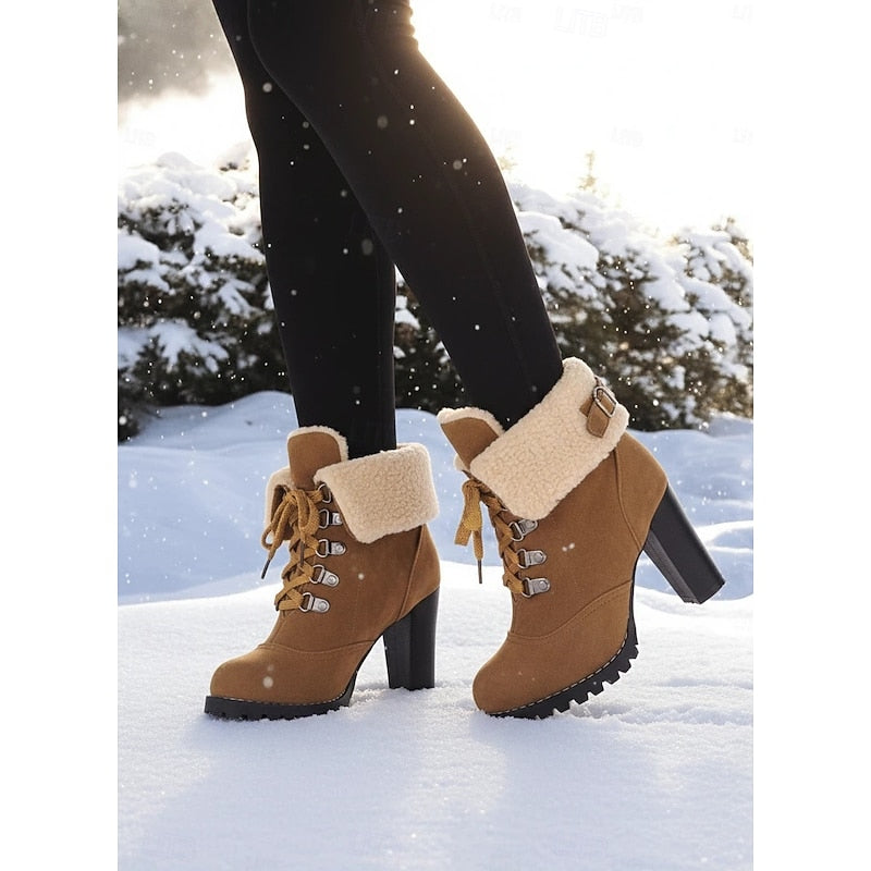 Ingram | Fur-Trimmed Lace-Up Winter Boots