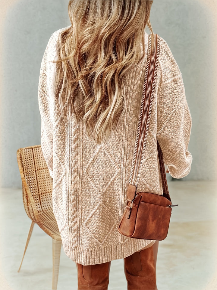 Helene | Cable-Textured Sweater Dress