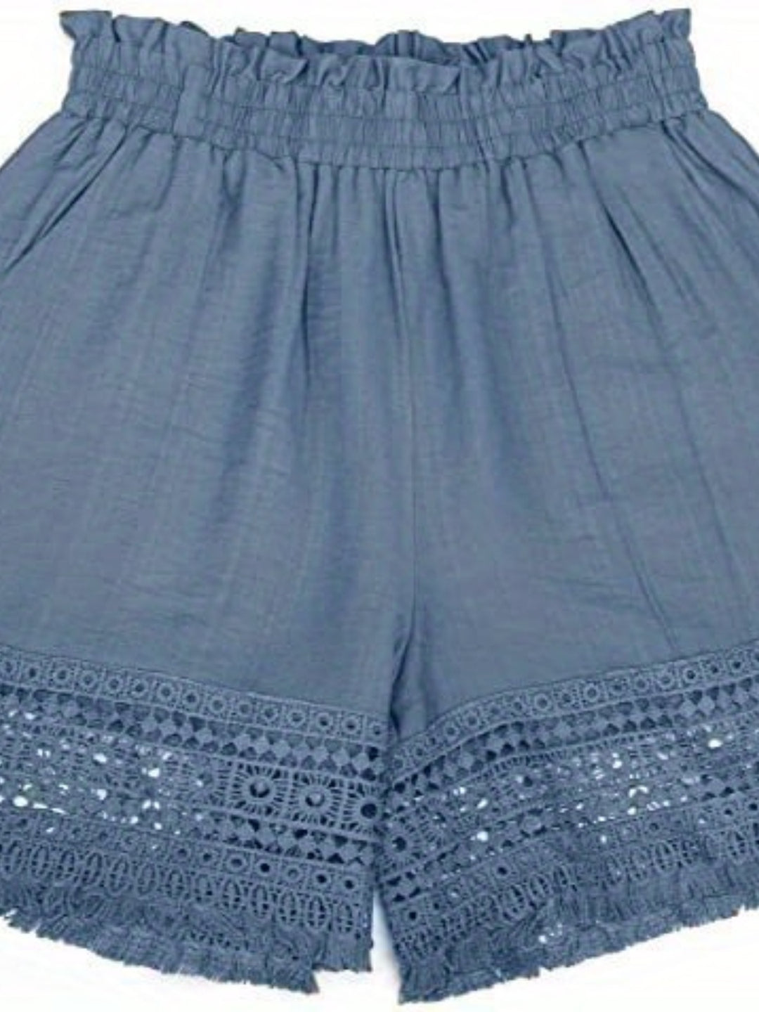 Rosemary | Lace-Trim Paper Bag Shorts