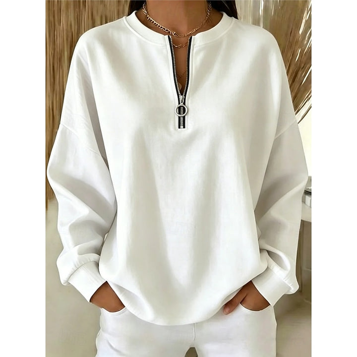 Adeline | Quarter-Zip High-Neck Sweatshirt