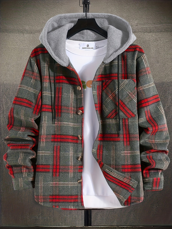 Hollis | Christmas Plaid Hooded Jacket