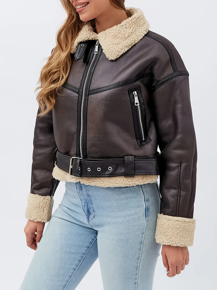 Cassidy | Cozy-Lined Moto Jacket