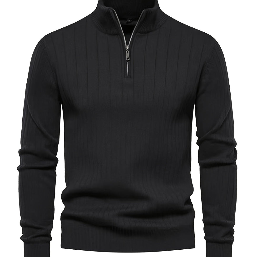 Reid | Quarter-Zip Stand Collar Sweater
