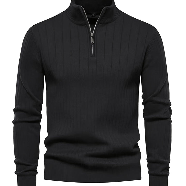 Reid | Quarter-Zip Stand Collar Sweater