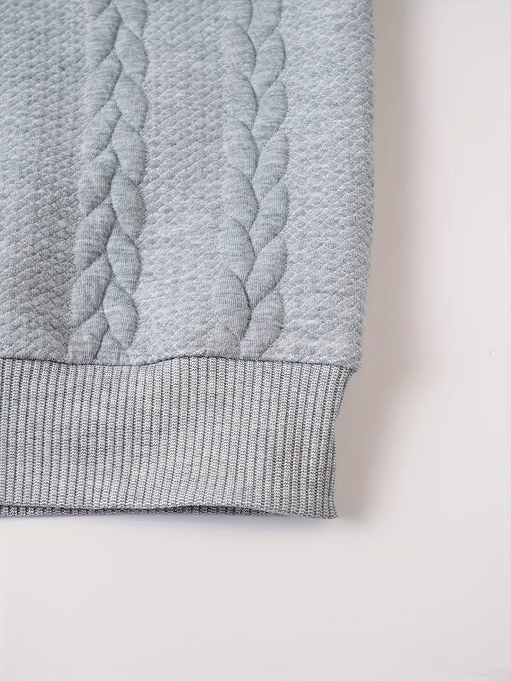 Merritt | Textured High-Neck Sweatshirt