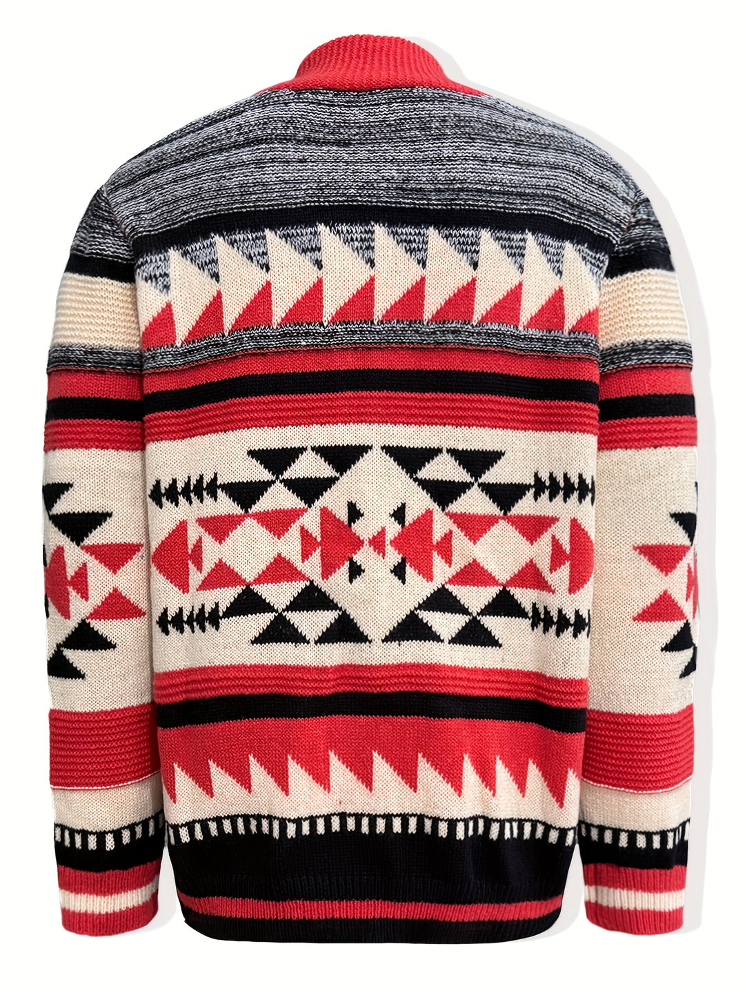 Callum | Patterned Zip-Up Cardigan