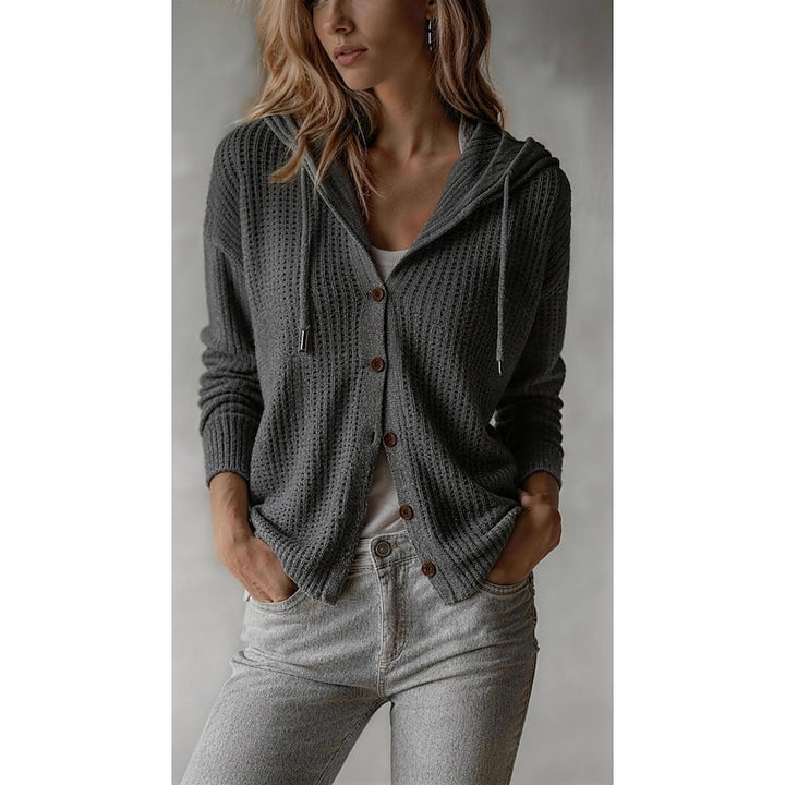 Lucinda | Hooded Button-Front Cardigan
