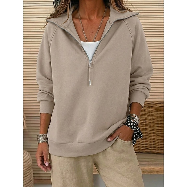 Cassandra | Quarter-Zip Lapel Sweatshirt