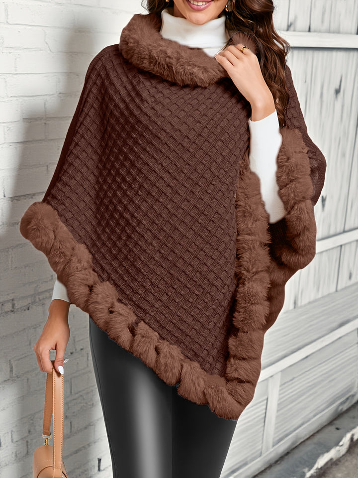 Willow | Cozy Fur-Trim Poncho