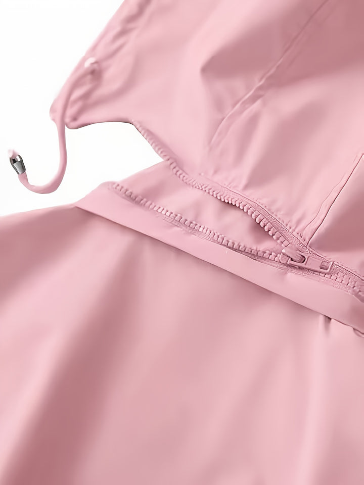 Joyce | Hooded Drawstring Rain Jacket