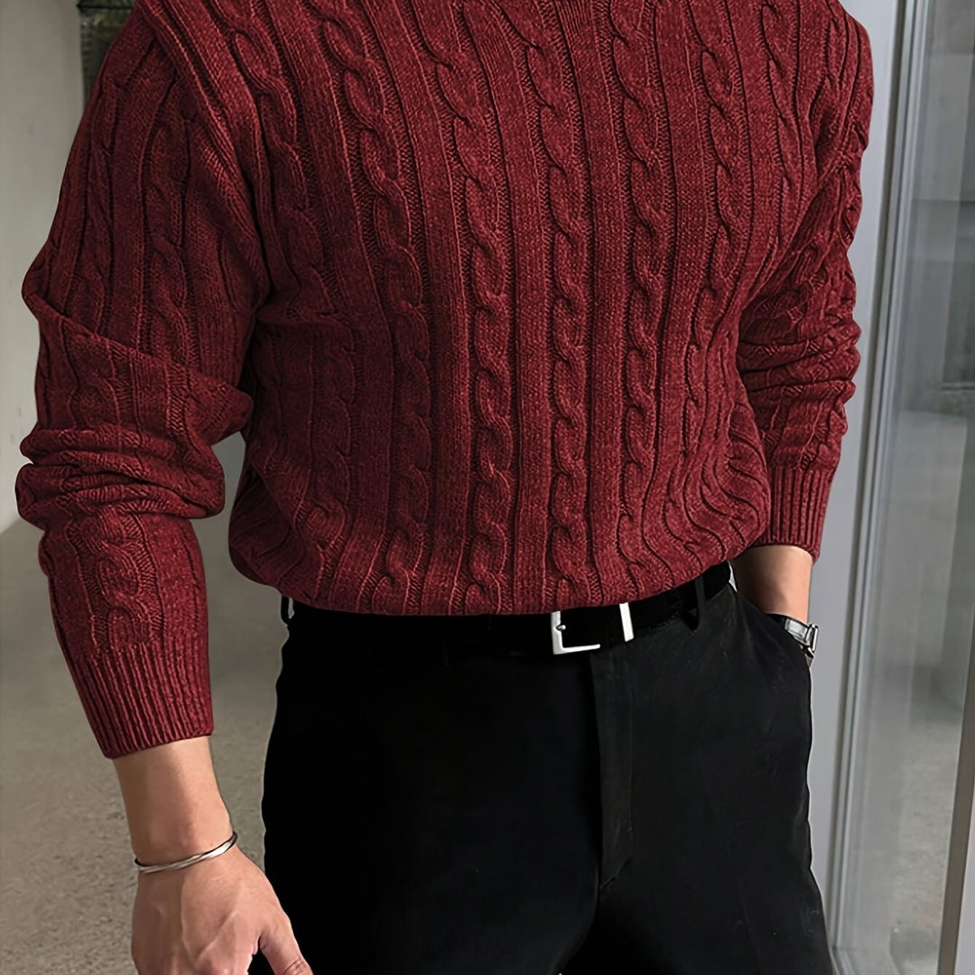 Jonas | Cable Knit Crew Neck Sweater