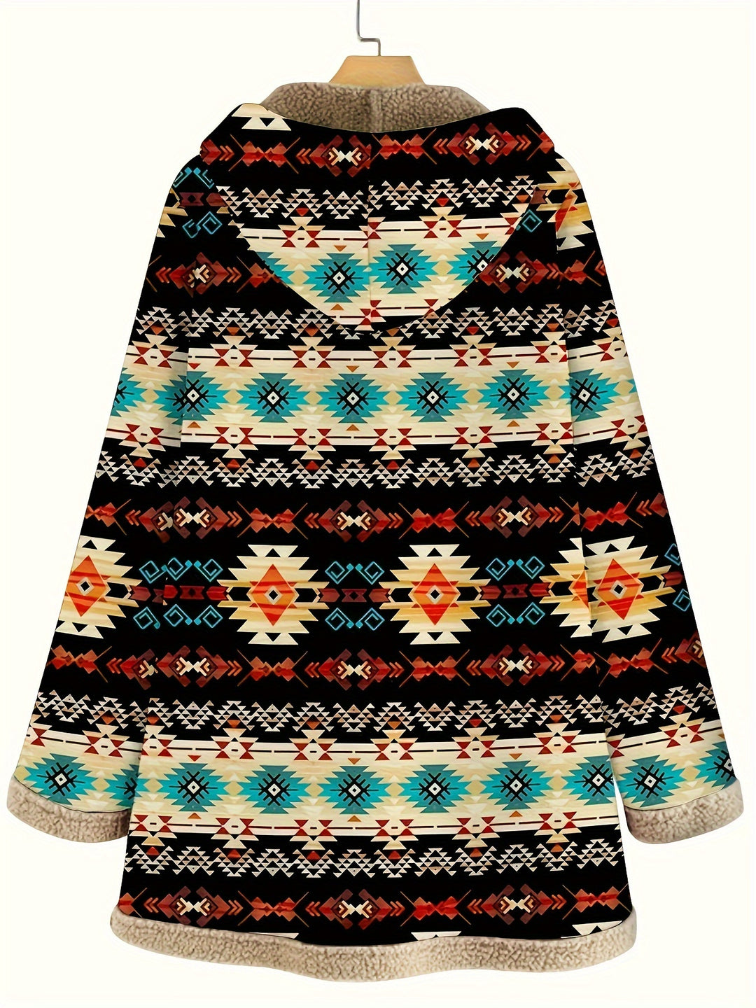 Mabel | Cozy Patterned Hooded Coat