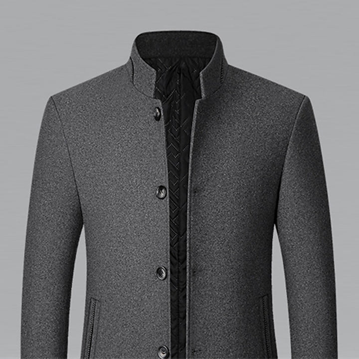 Gregory | Refined Stand-Collar Overcoat